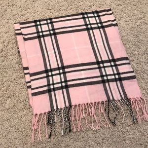 Cashmere Pink Plaid Scarf